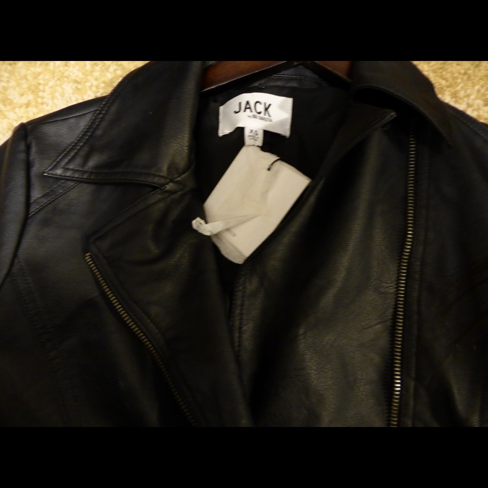 NWT Black BB Dakota Faux Leather Jacket